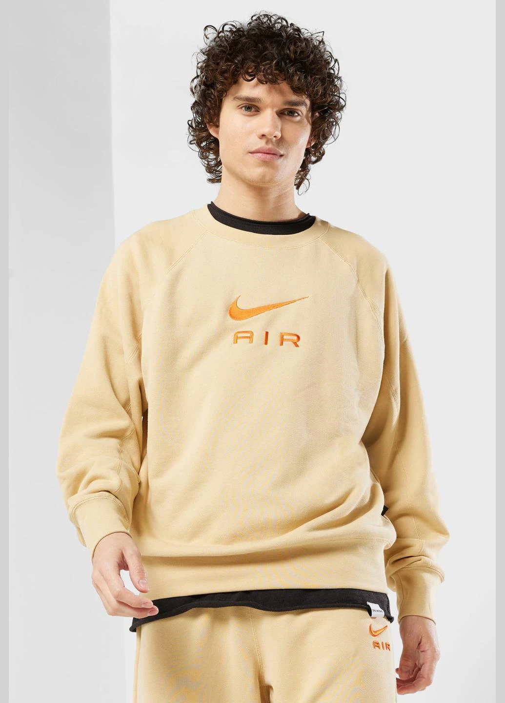 Бежевый свитшот dv9829-252 Nike однотонный вышивка (319359130)