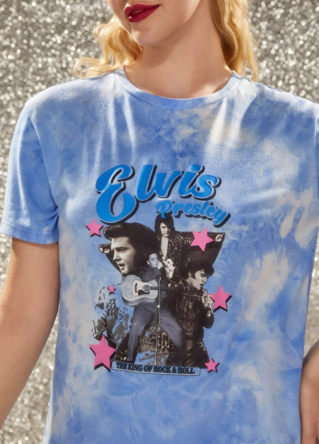 Голубая всесезон пижама (футболка, шорты) футболка + шорты SHEIN