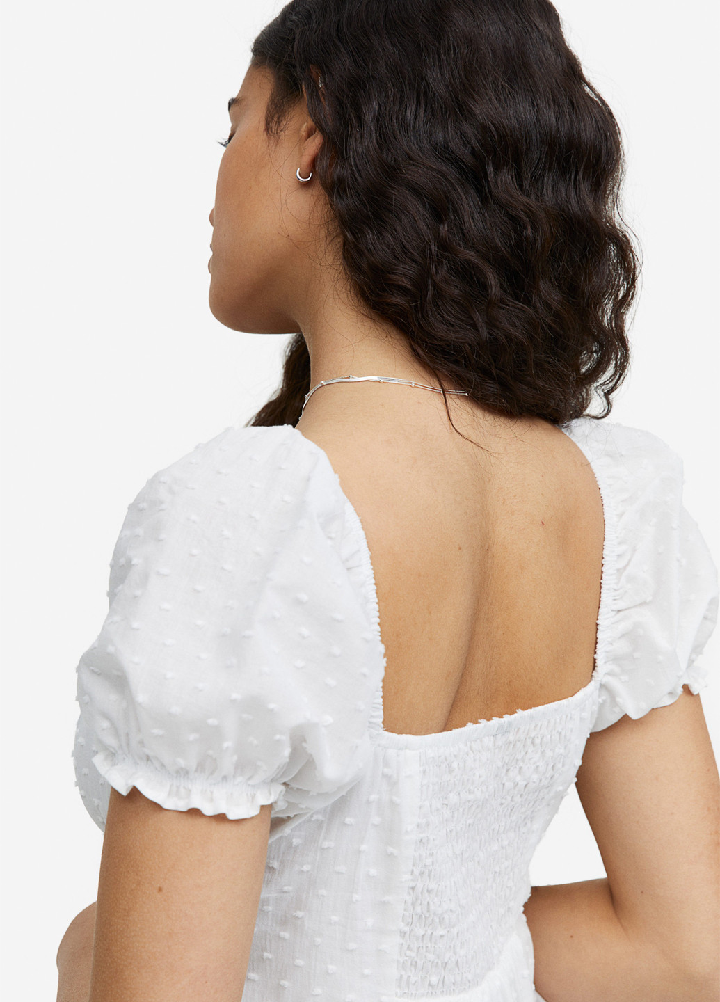 Белое кэжуал платье футляр H&M однотонное