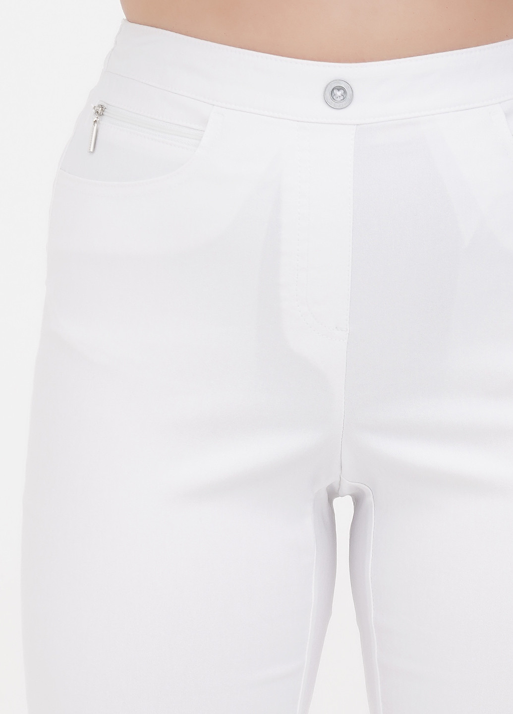 Белые кэжуал летние укороченные, зауженные брюки Minus