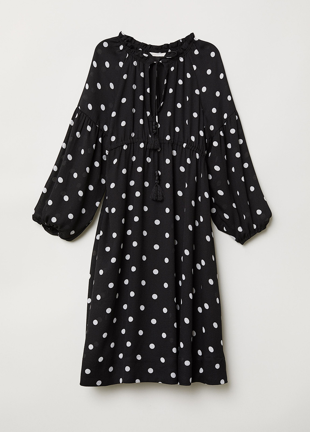 Черное кэжуал платье для беременных клеш H&M в горошек
