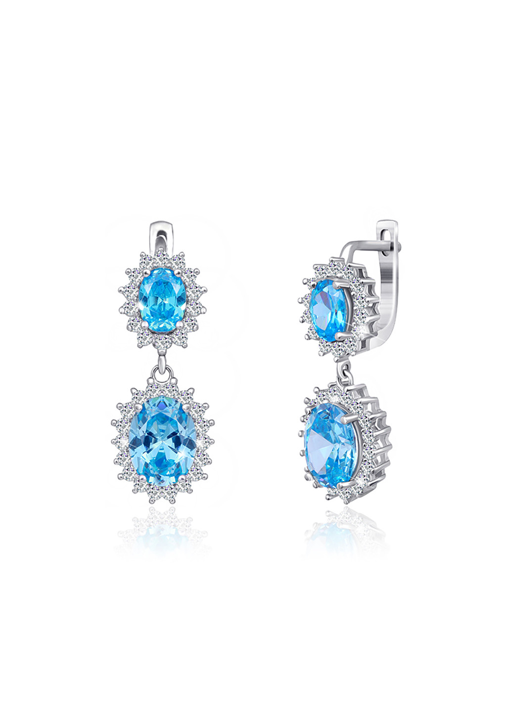 Серебряные серьги с фианитами ск2фт/396 Silvex925 (201169436)