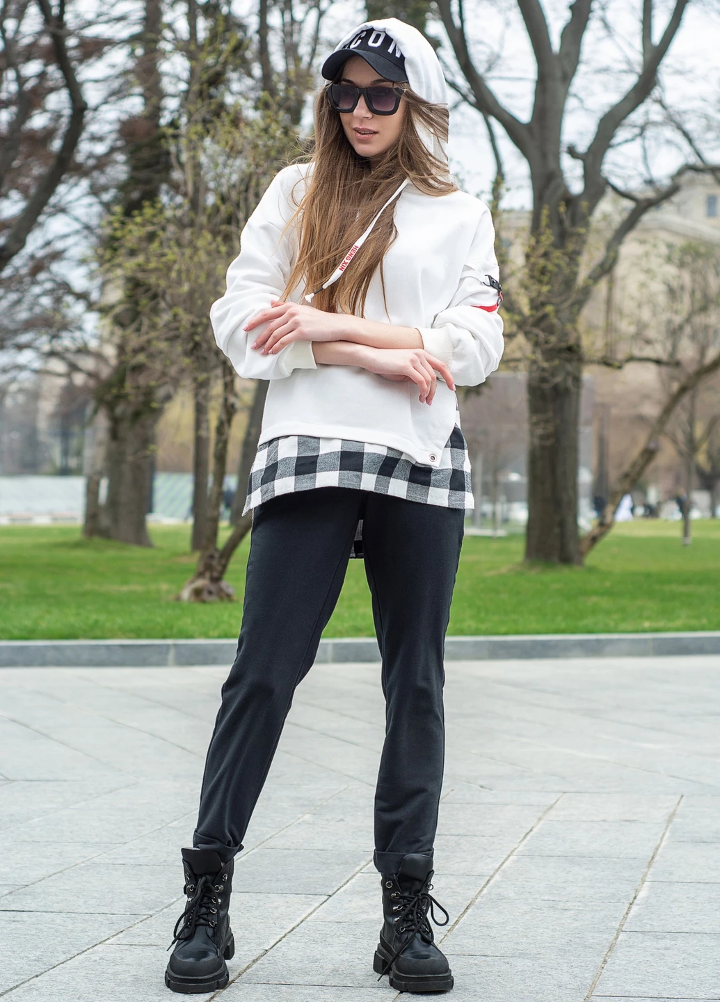 Худи oversize жіноче біле "SPIDER" InRed (255925480)