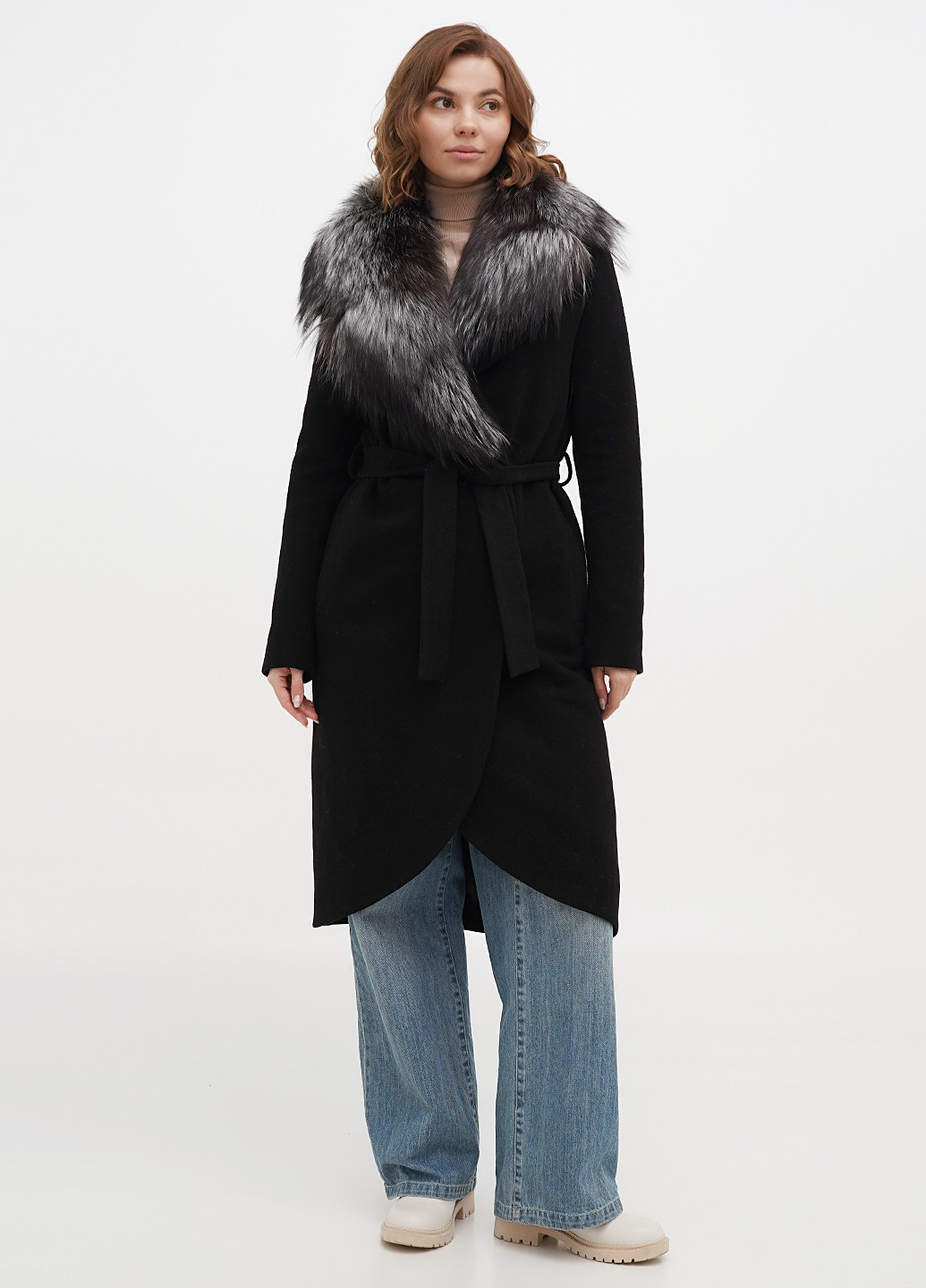 Чорне демісезонне Пальто Max Mara