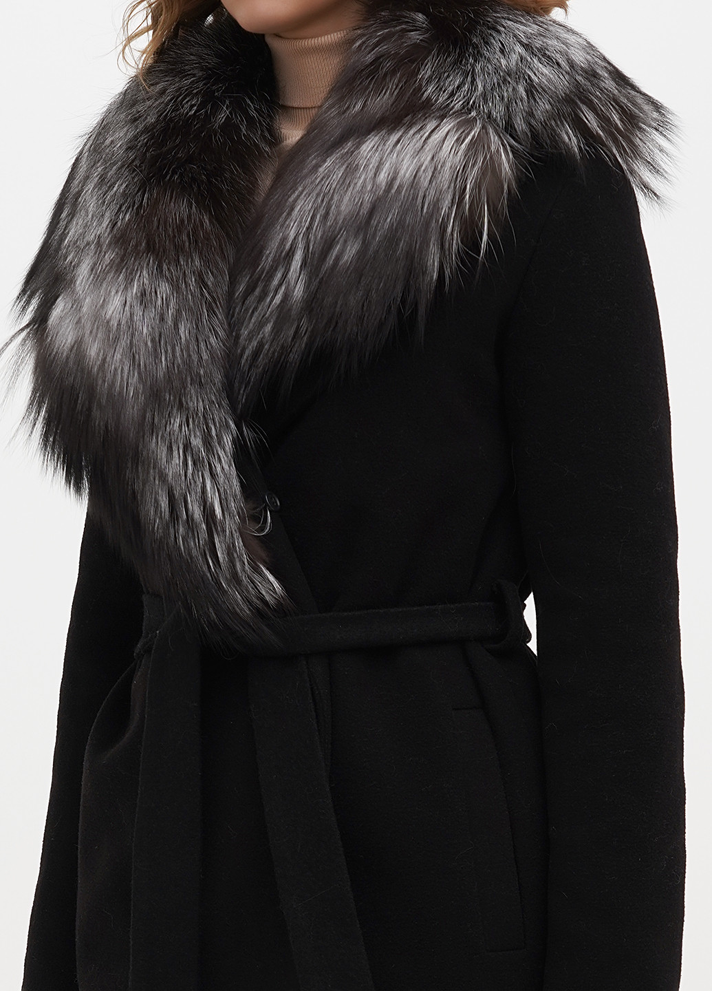 Чорне демісезонне Пальто Max Mara