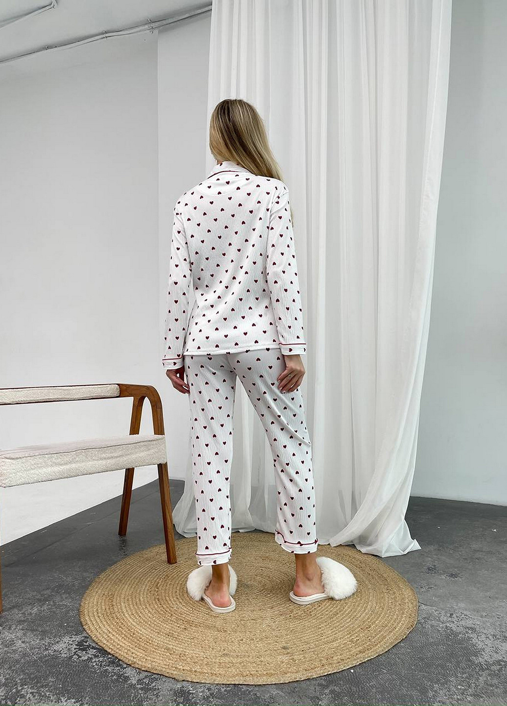 Белая всесезон пижама (рубашка, брюки) рубашка + брюки NOVA VEGA