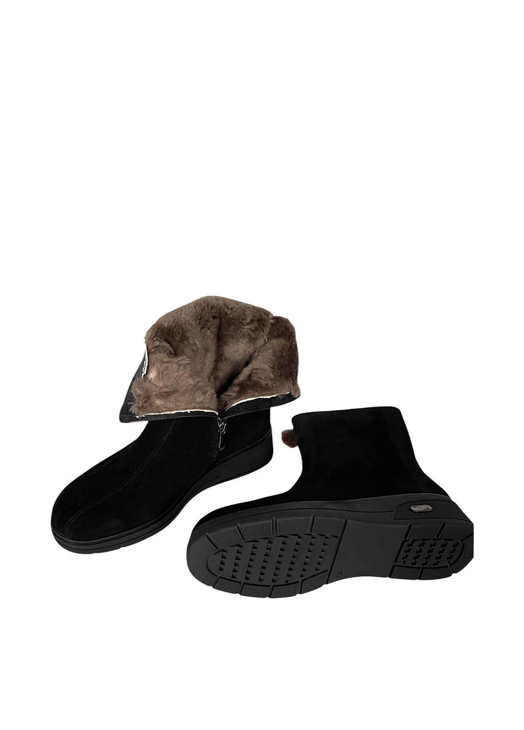 Зимние ботинки Meego без декора из натуральной замши