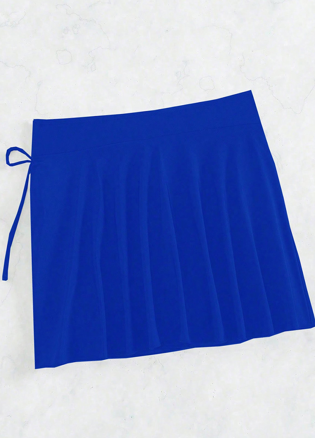 Синяя пляжный однотонная юбка SHEIN а-силуэта (трапеция)