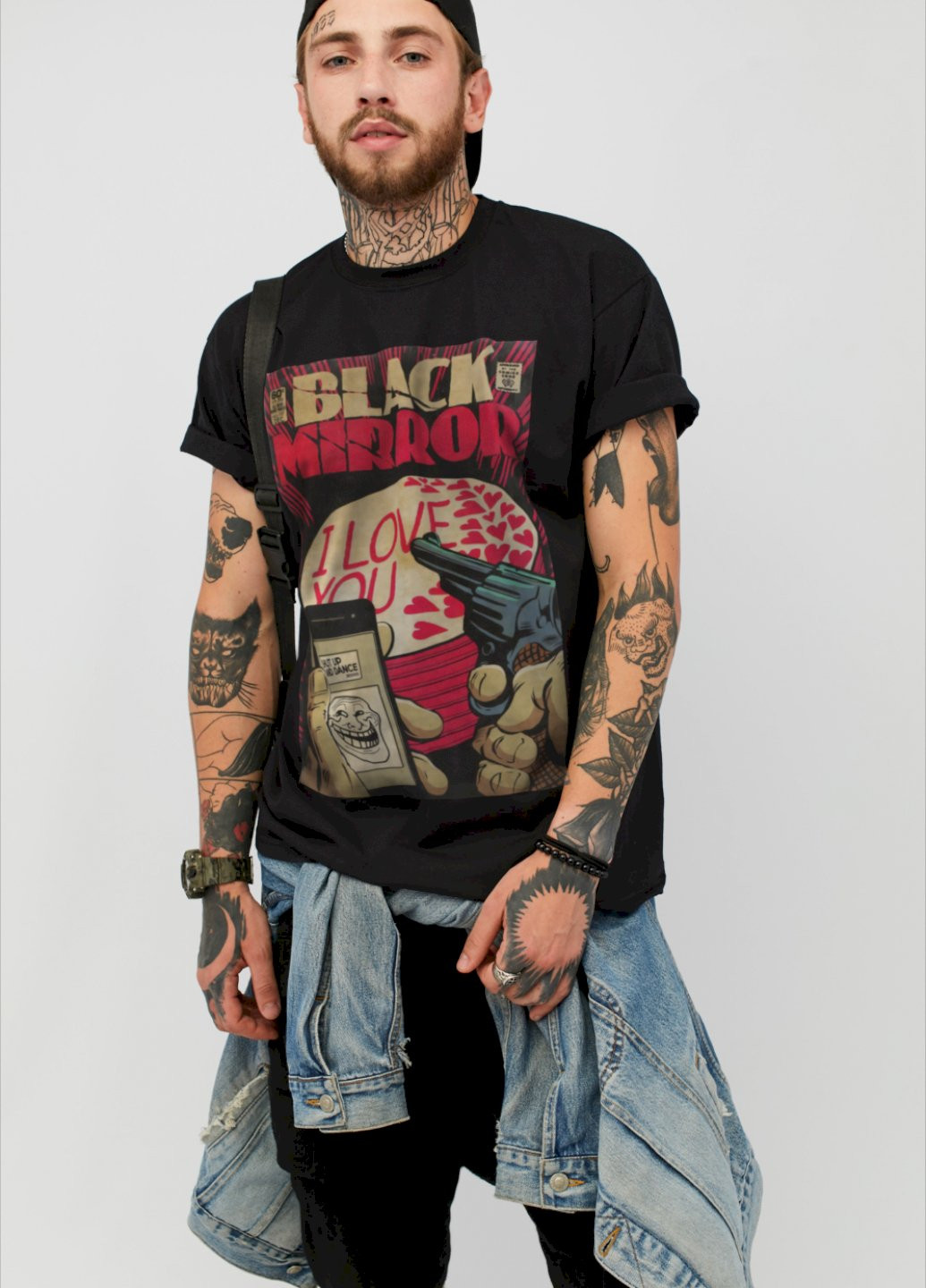 Черная футболка мужская YAPPI