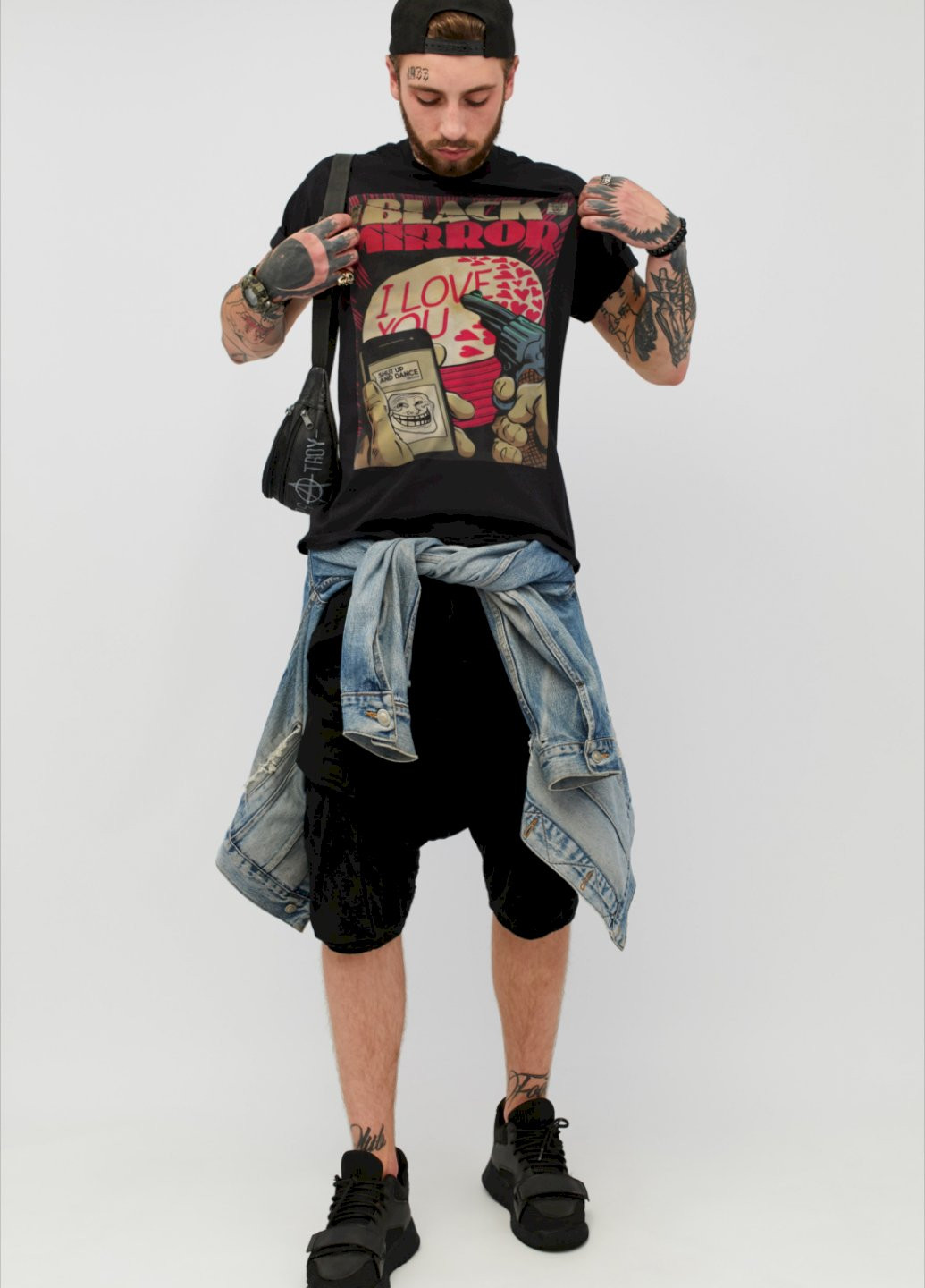 Черная футболка мужская YAPPI