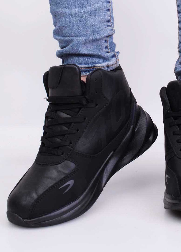 Кроссовки Power чёрные зима (231676739)