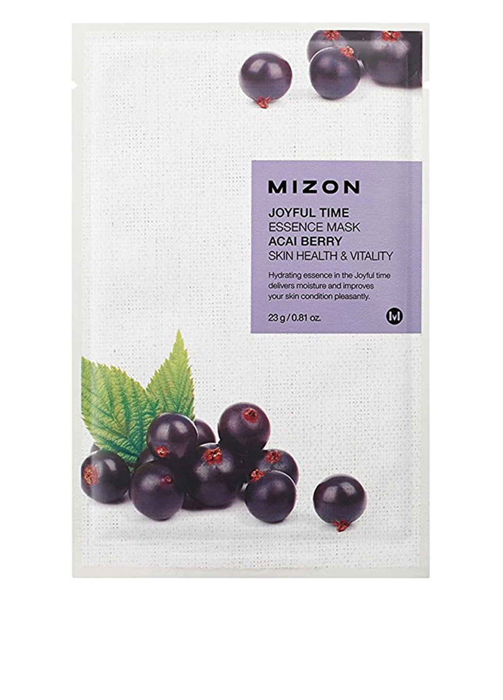 Маска для лица тканевая Joyful Time Essence Acai Berry, 23 г Mizon (160879393)