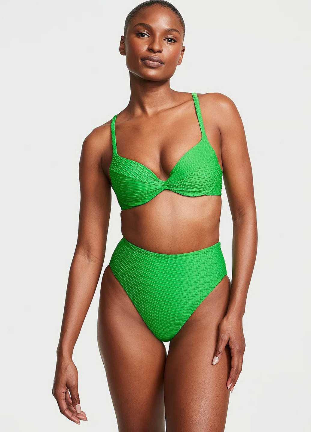 Зеленый летний купальник (лиф, трусы) раздельный Victoria's Secret