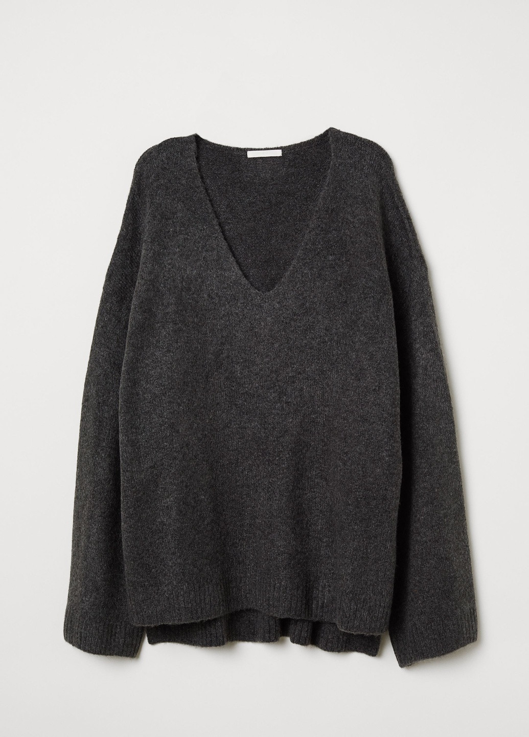 Темно-серый зимний свитер оверсайз H&M