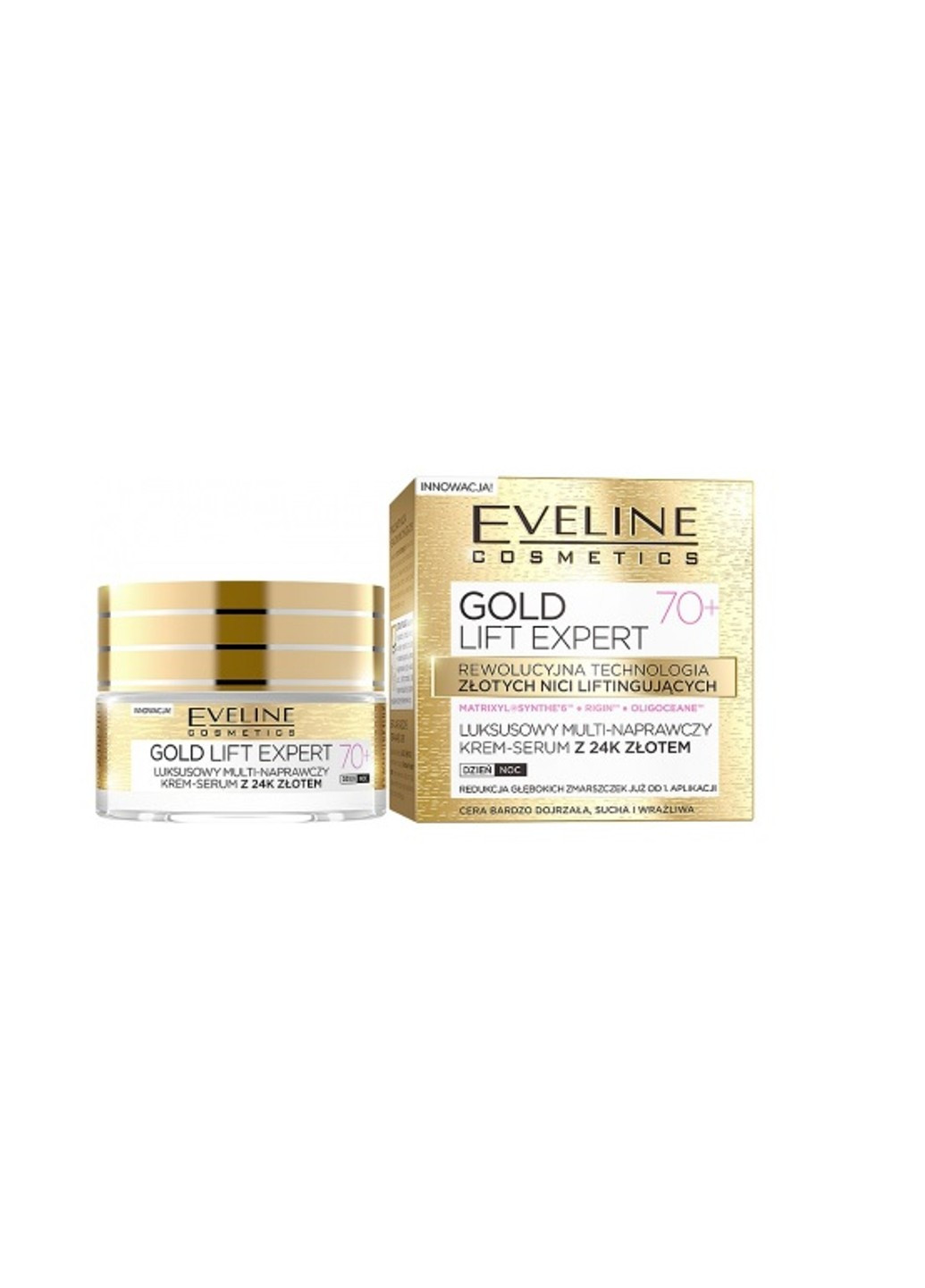 Ексклюзивний ультра відновлюючий крем-сироватка 70+ Gold Lift Expert 50 мл Eveline (253853608)
