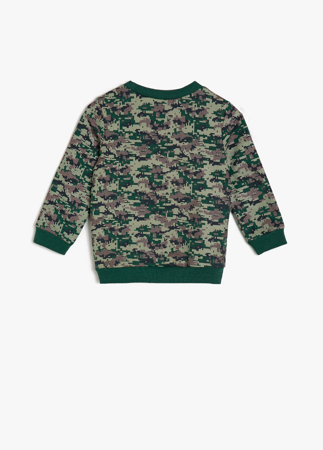 KOTON свитшот надпись хаки кэжуал хлопок, трикотаж