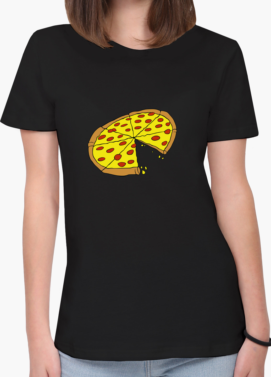 Футболка жіноча Піца (Pizza) (8976-2078) XXL MobiPrint - (227212334)