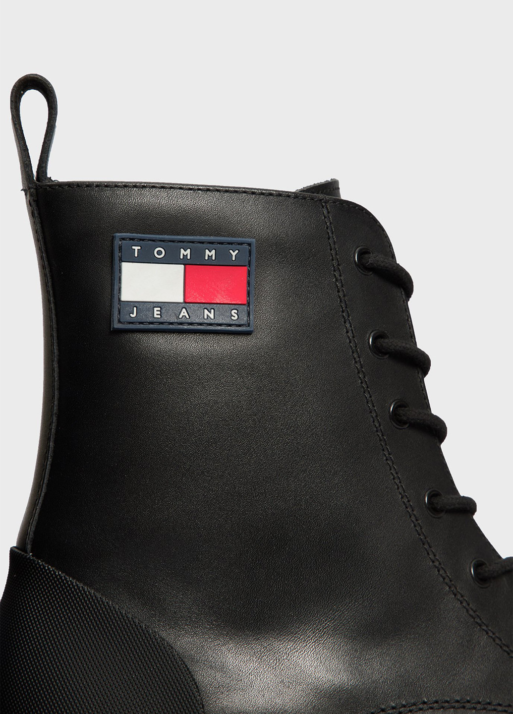 Черные осенние ботинки берцы Tommy Jeans