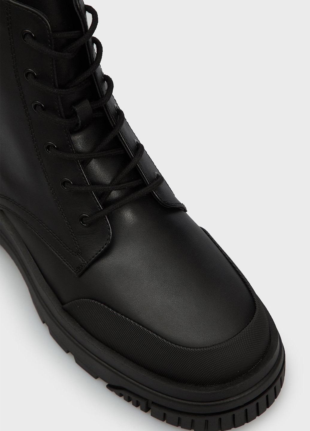 Черные осенние ботинки берцы Tommy Jeans