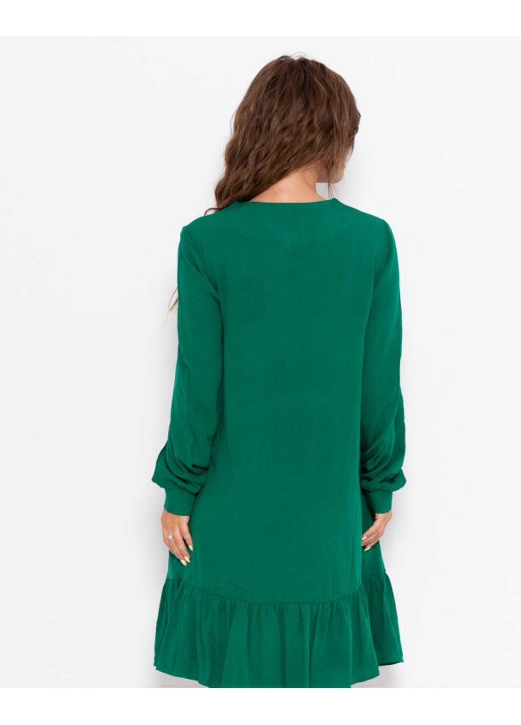 Зеленое вечернее платье 10503 l зеленый ISSA PLUS однотонное