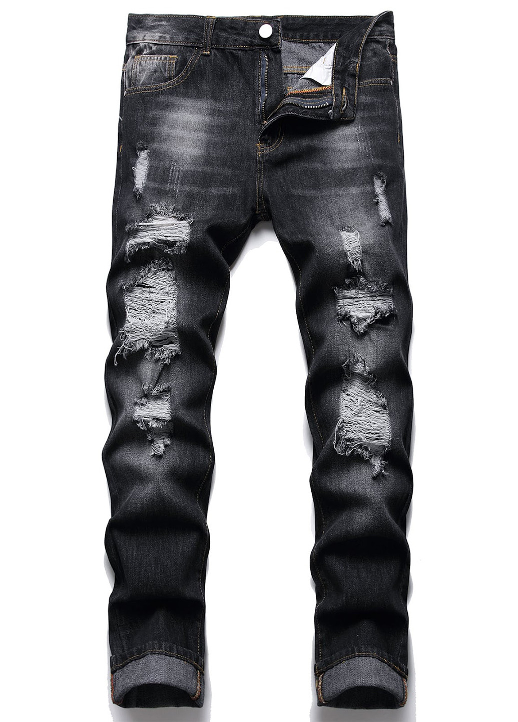 Темно-серые демисезонные скинни джинсы SHEIN