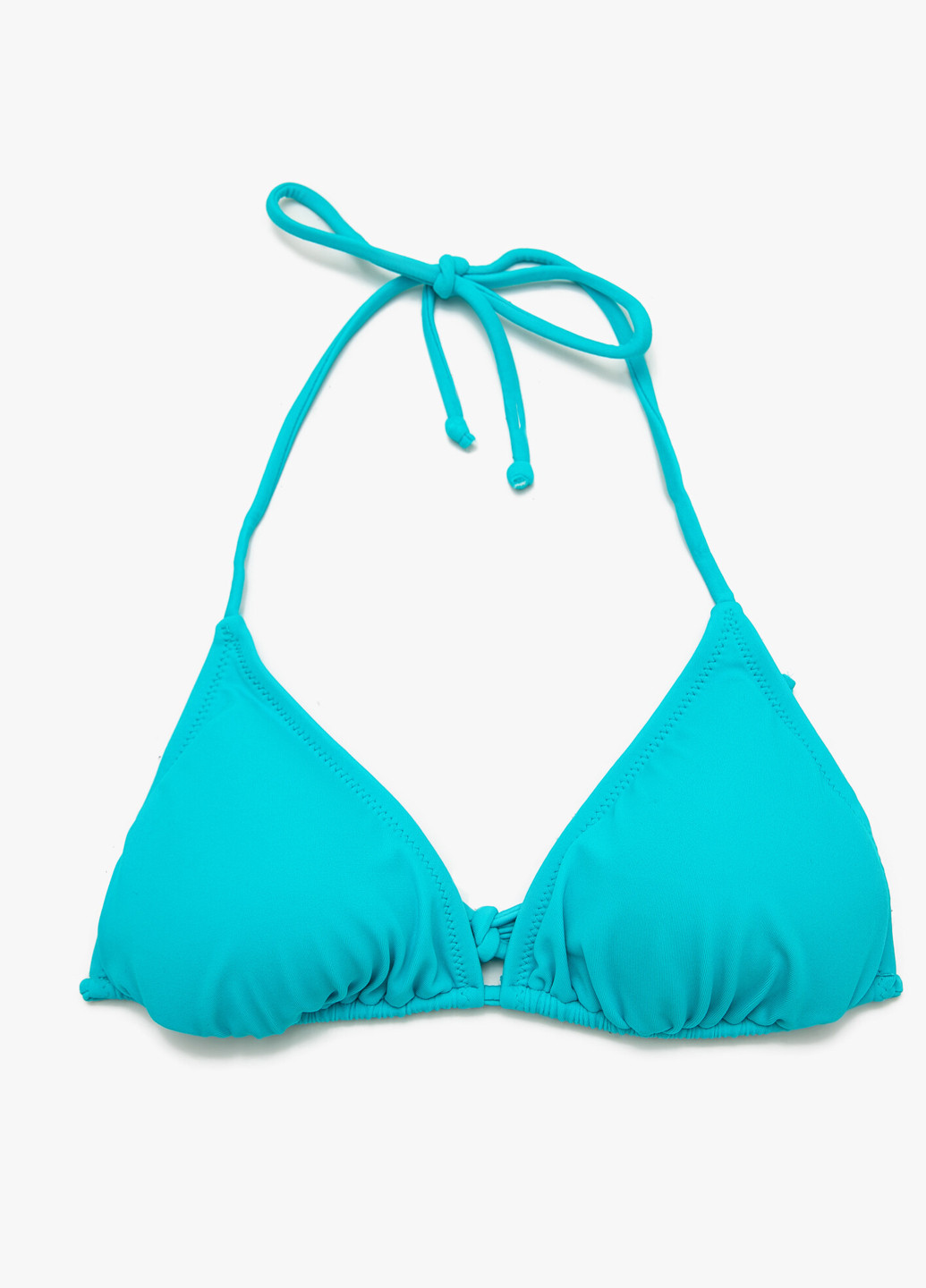 Купальный лиф KOTON бикини однотонный голубой пляжный полиамид