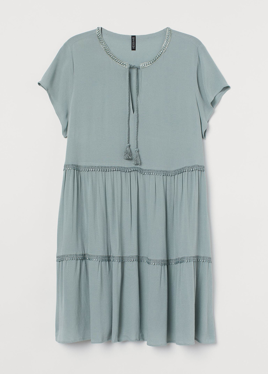 Світло-бірюзова домашній сукня а-силует H&M однотонна