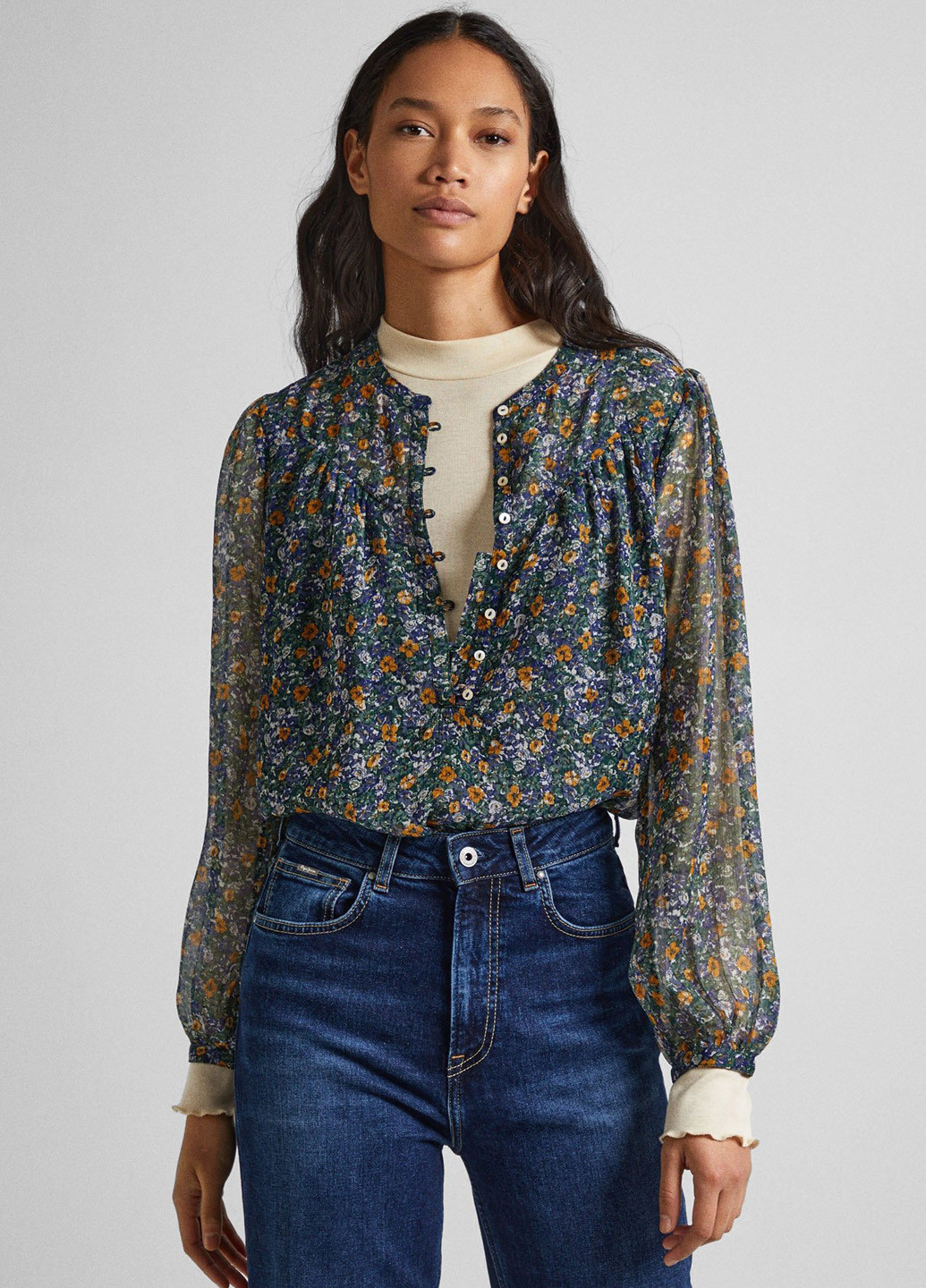 Комбінована блуза Pepe Jeans