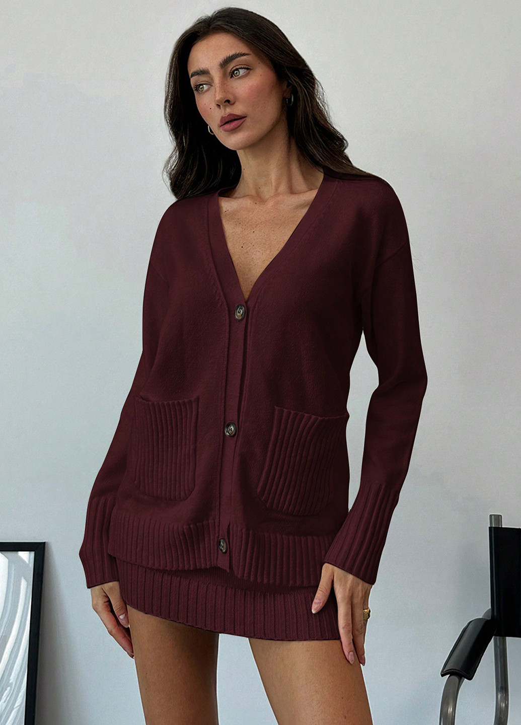 Костюм (кардиган, спідниця) SHEIN (338797290)