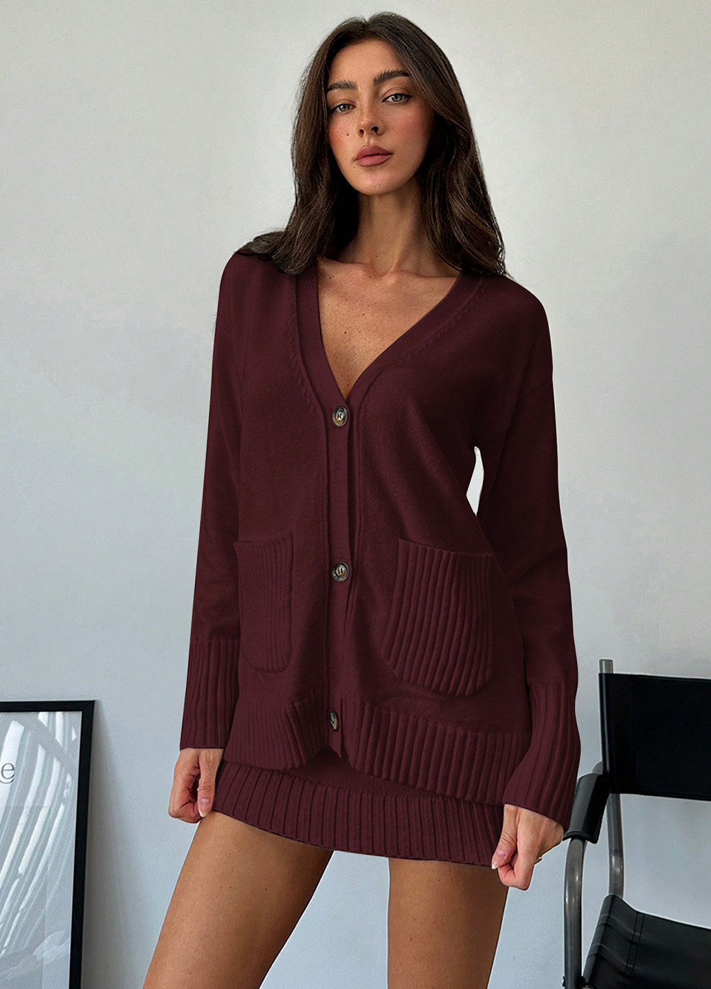 Костюм (кардиган, спідниця) SHEIN (338797290)