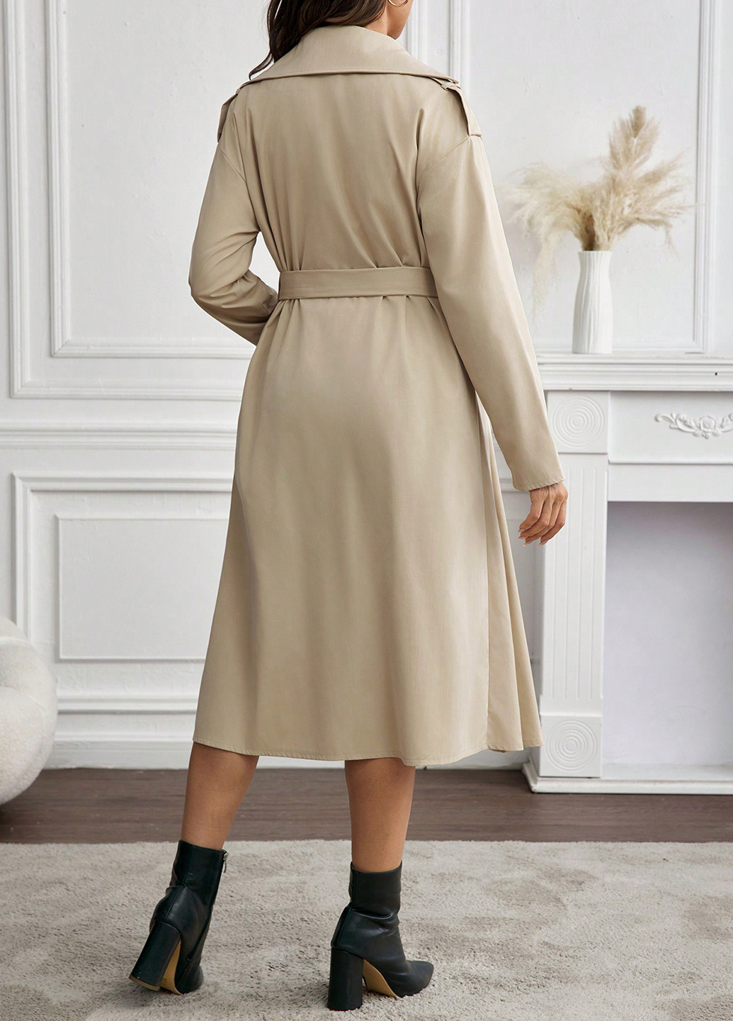 Плащ для беременных SHEIN тренчкот на пуговицах демисезон (338187220)