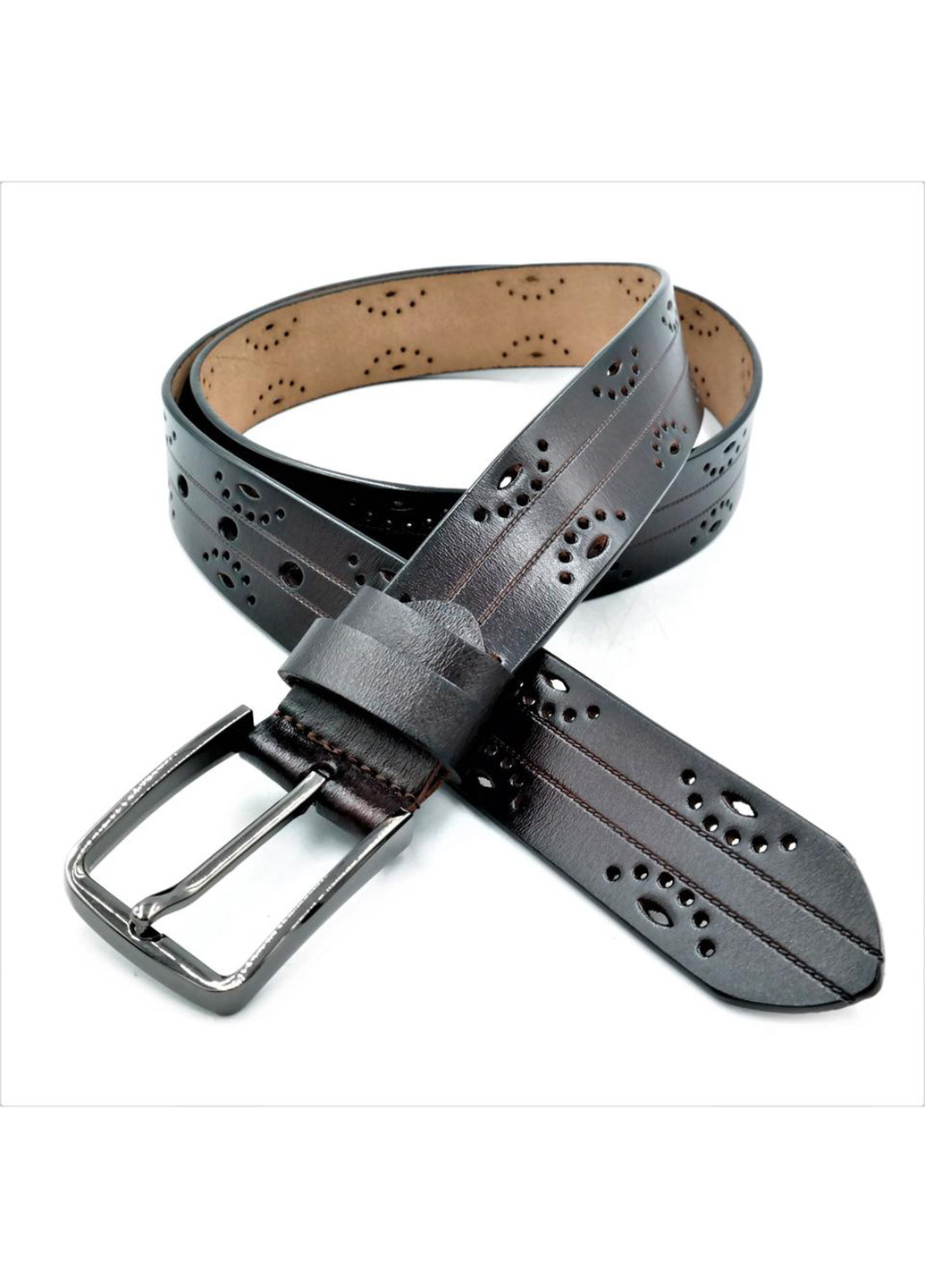 Жіночий шкіряний ремінь 110-115х3,3 см Le-Mon (254595020)