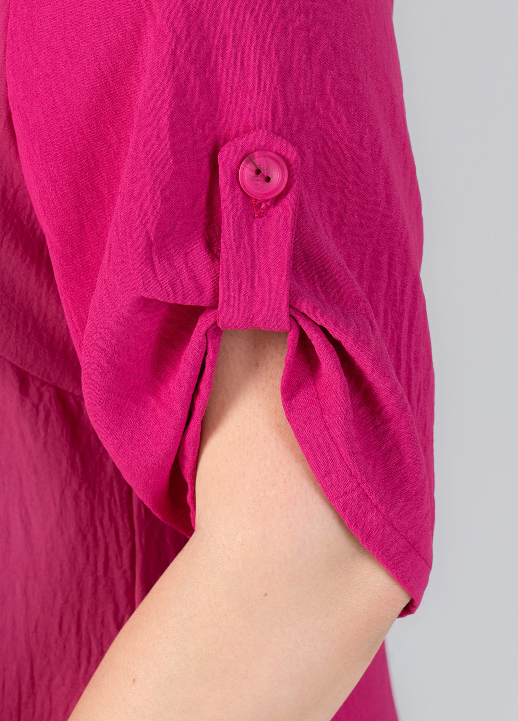 Фуксинова (кольору Фукія) кежуал сукня оверсайз A'll Posa однотонна