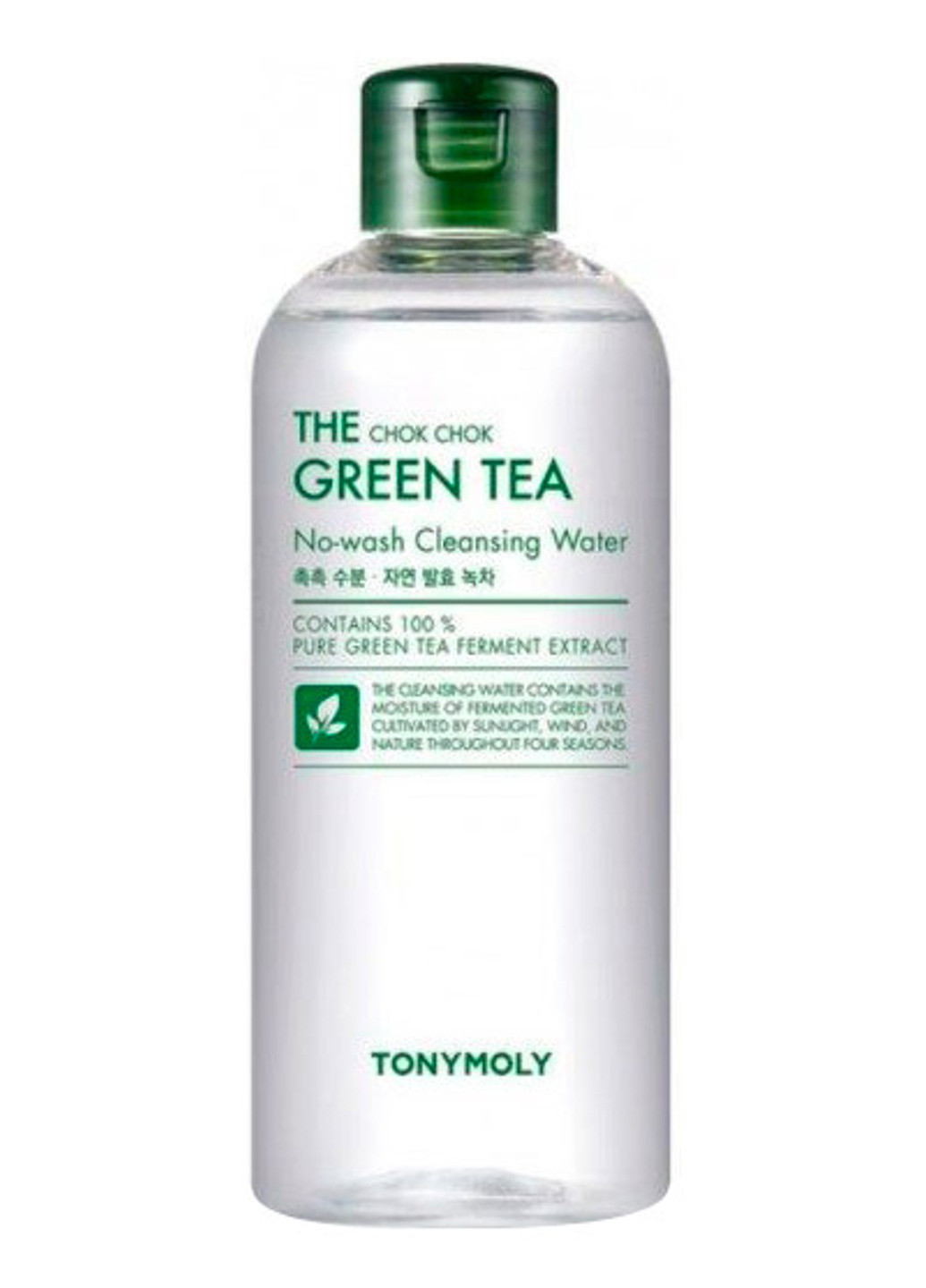 Вода очищающая с экстрактом зеленого чая The Chok Chok Green Tea No-wash Cleansing Water, 300 мл Tony Moly (202412737)