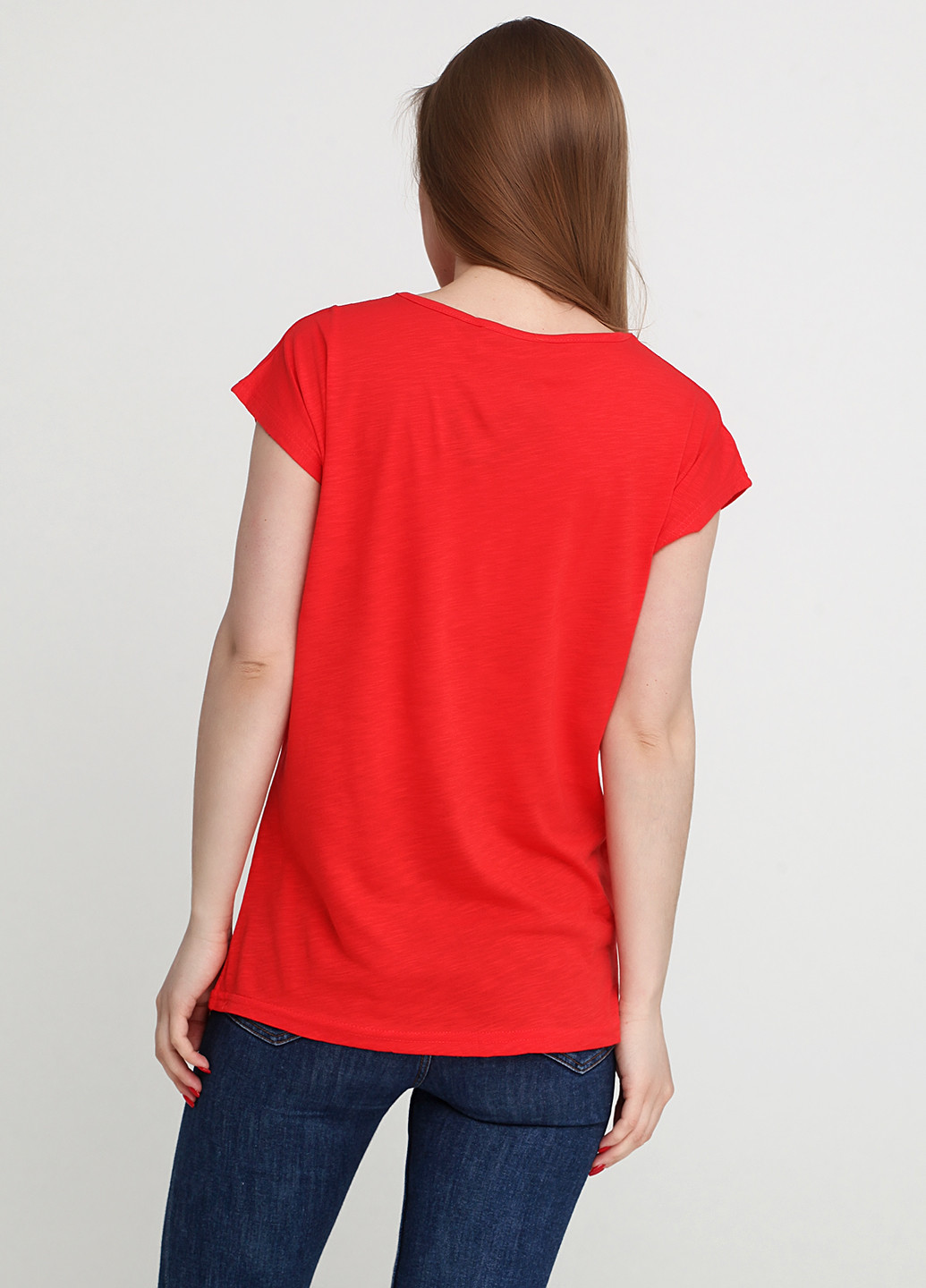 Красная летняя футболка Moda Trend