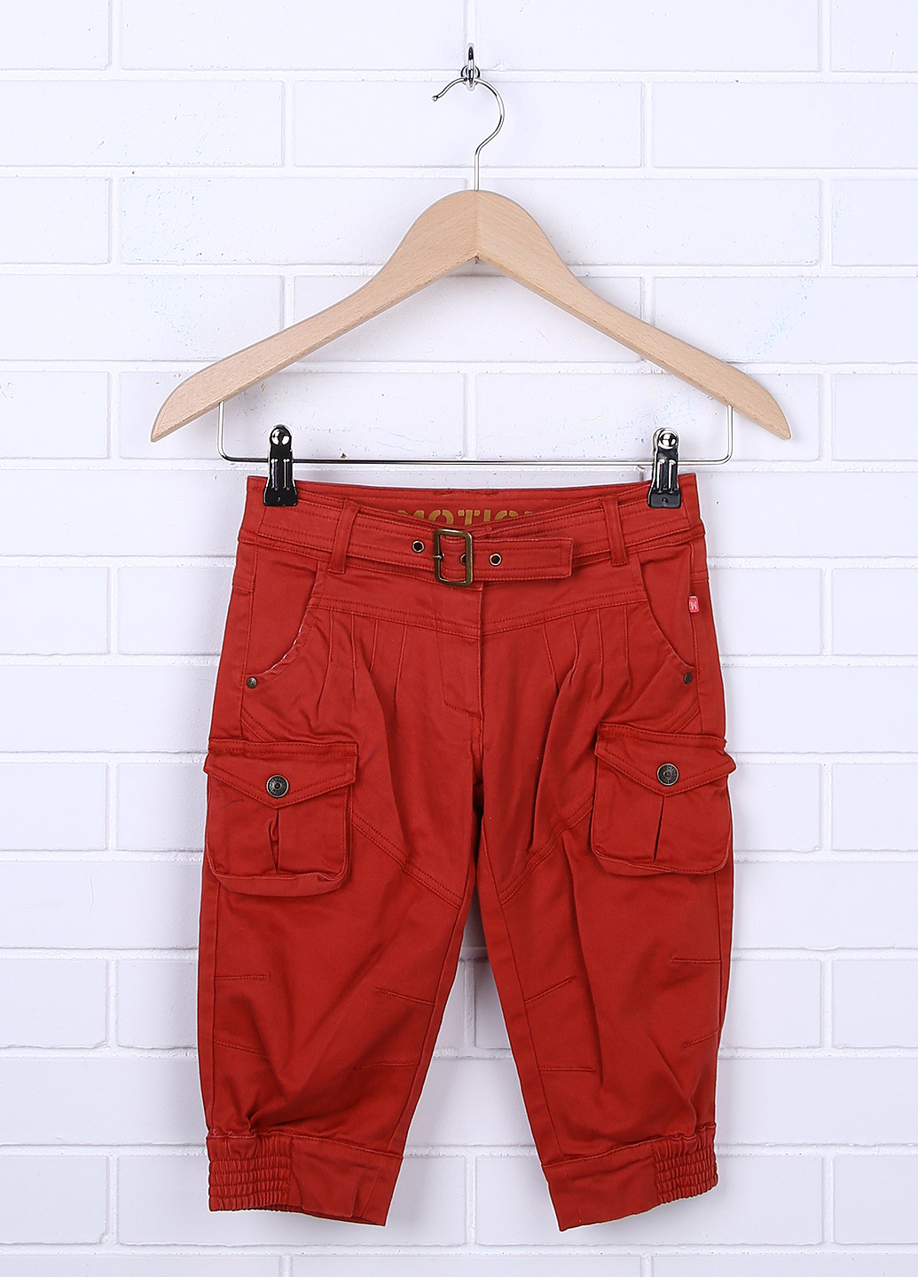 Бордовые кэжуал летние со средней талией брюки Motion Wear