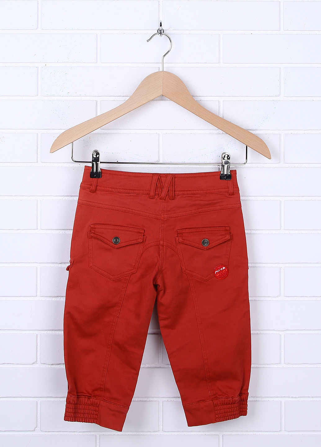 Бордовые кэжуал летние со средней талией брюки Motion Wear