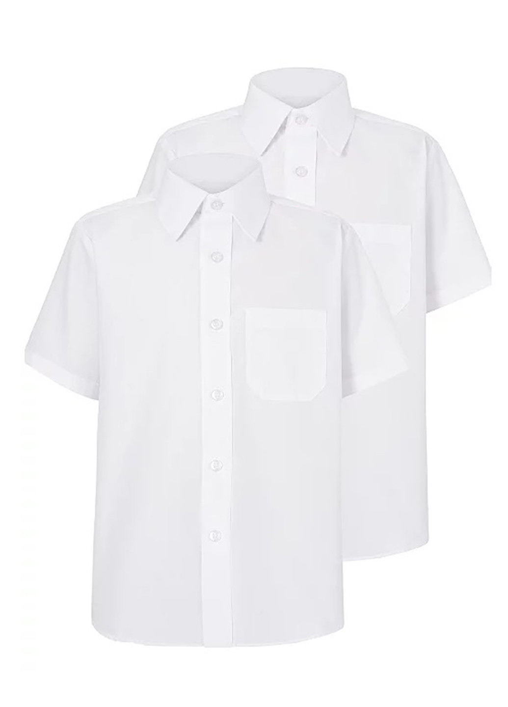 Белая классическая рубашка однотонная F&F