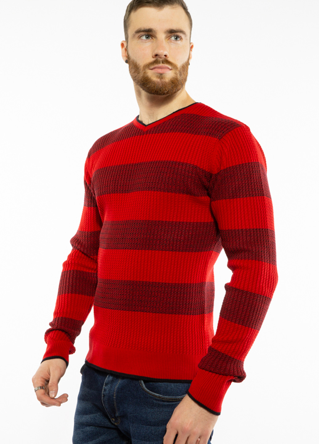 Вишневый демисезонный пуловер пуловер Time of Style