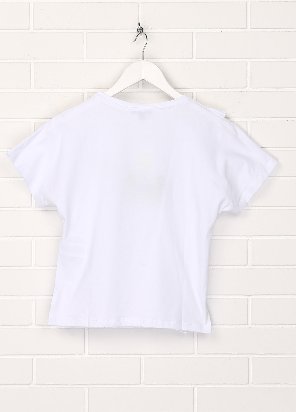 Белая летняя футболка с коротким рукавом Kiabi