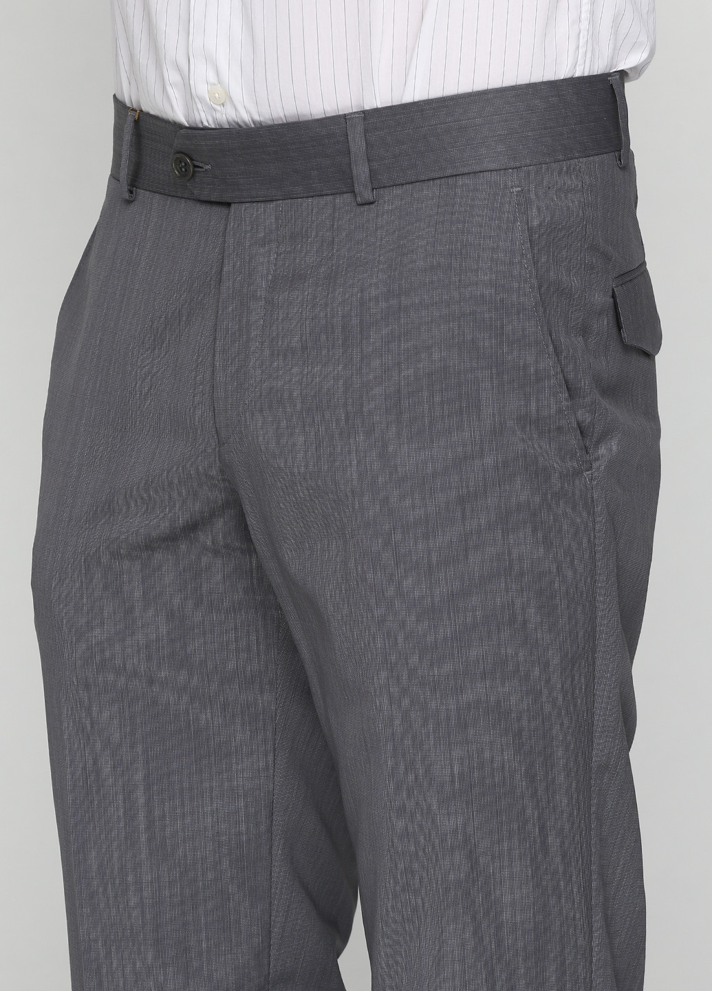 Грифельно-серые классические демисезонные прямые брюки Bagozza