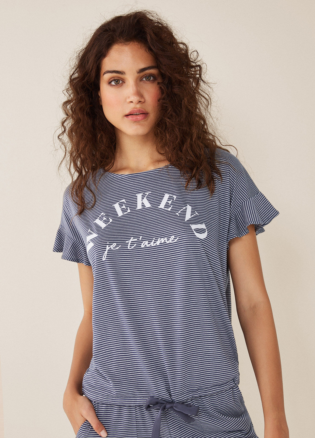 Синя всесезон піжама (футболка, штани) футболка + шорти Women'secret