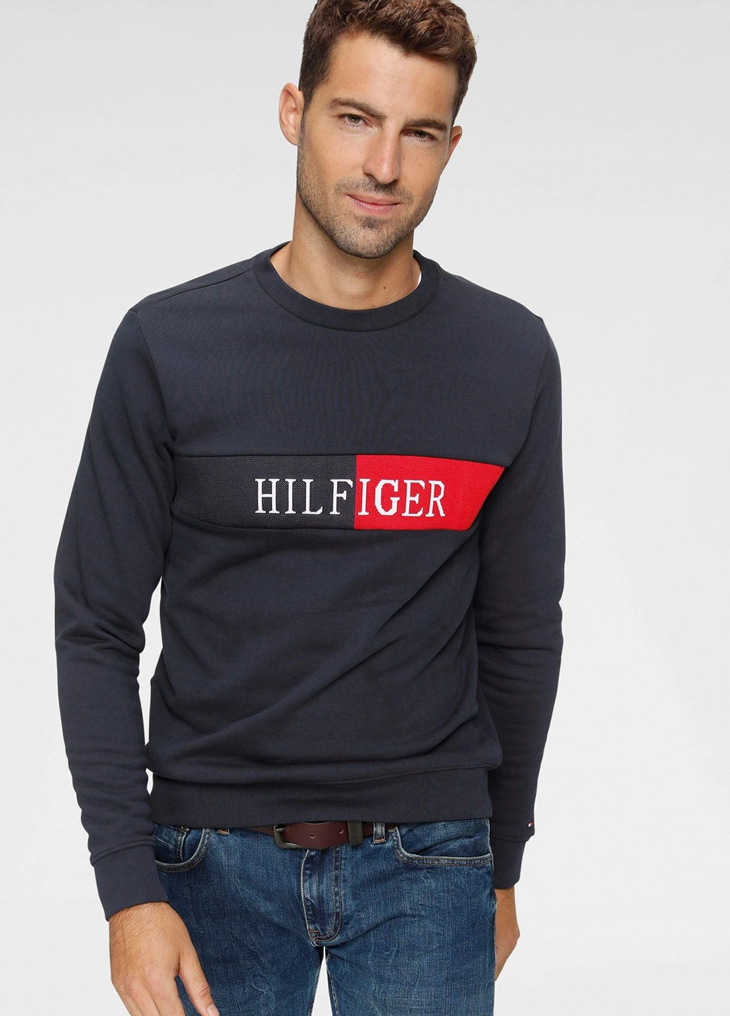 Темно-синий свитшот Tommy Hilfiger надпись (182517255)
