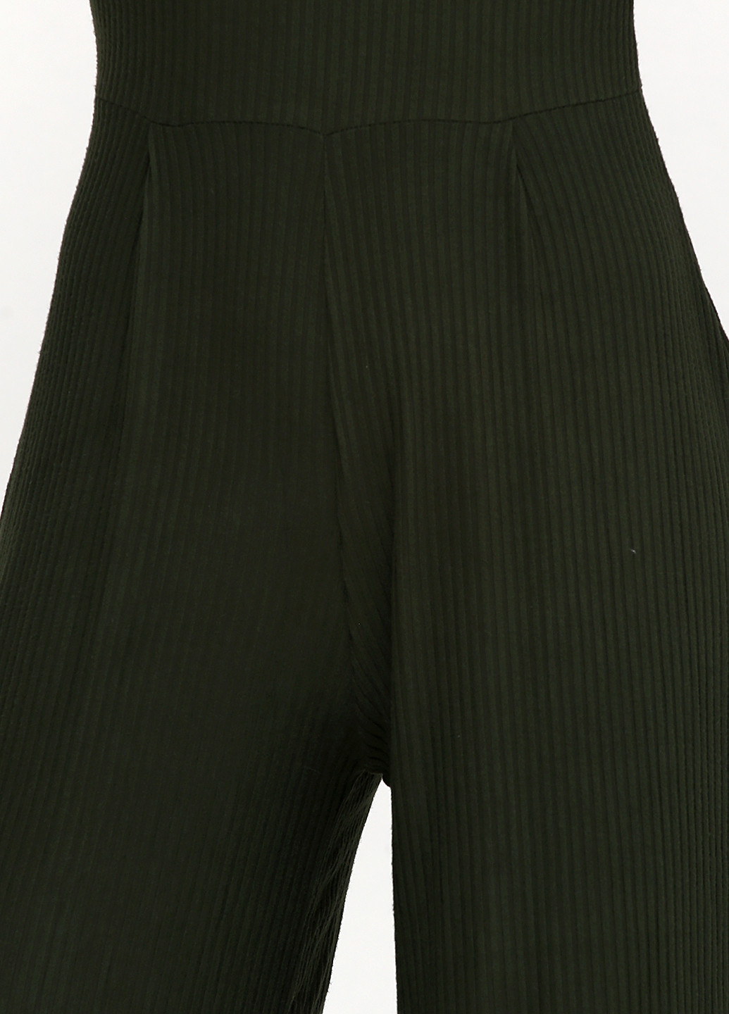 Комбинезон Bershka комбинезон-брюки однотонный темно-зелёный кэжуал
