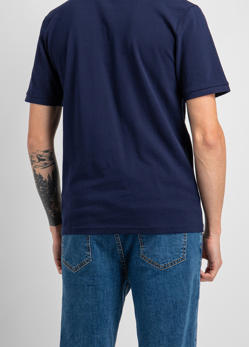 Темно-синя чорна футболка-поло з принтом Nasa