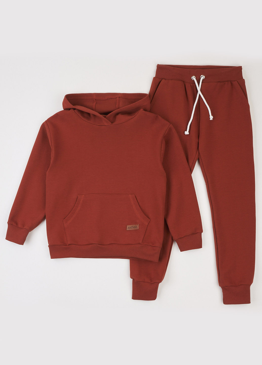 Терракотовый демисезонный костюм (худи, брюки) брючный ArDoMi