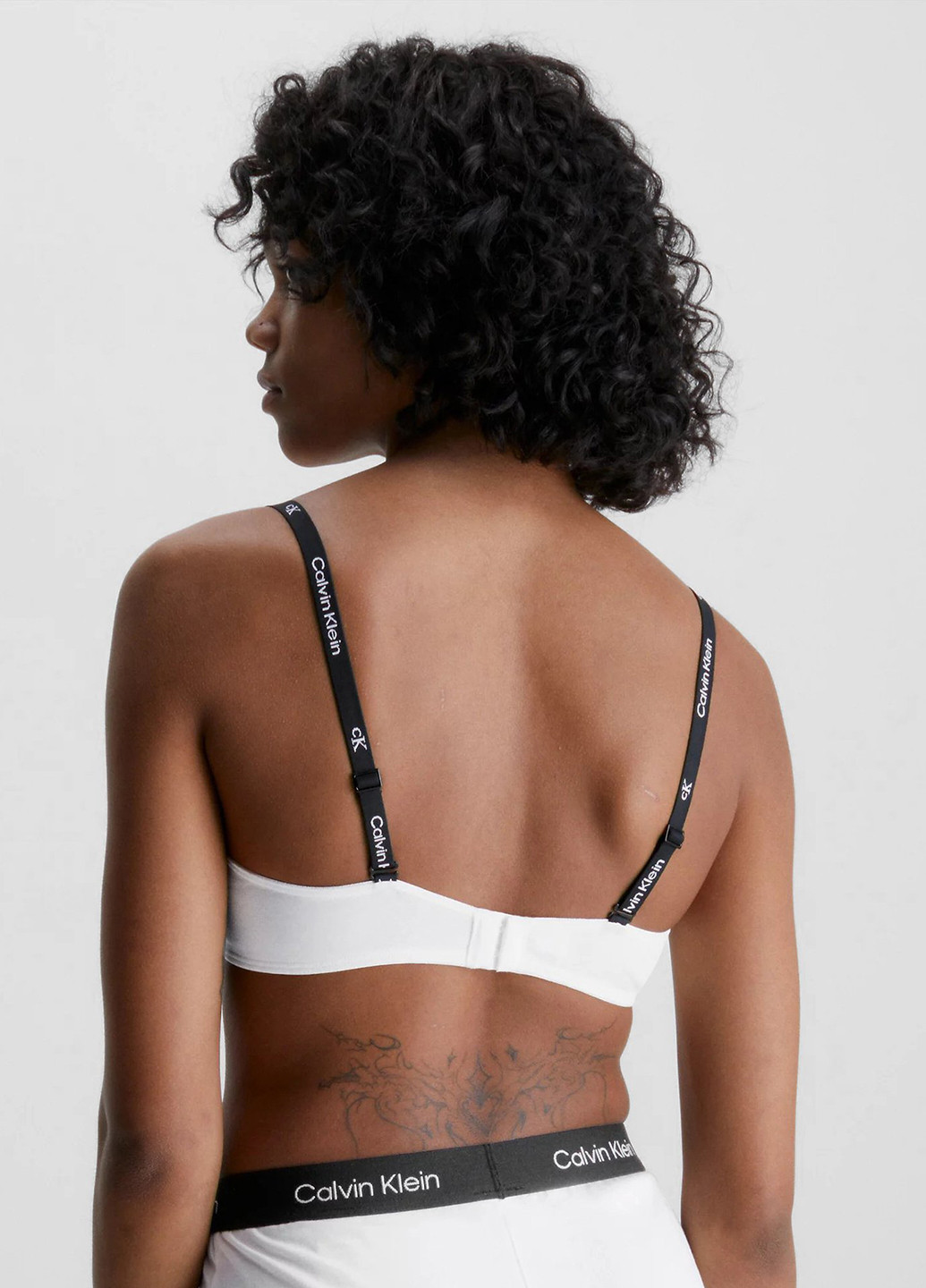 Белый корбей бюстгальтер Calvin Klein с косточками хлопок