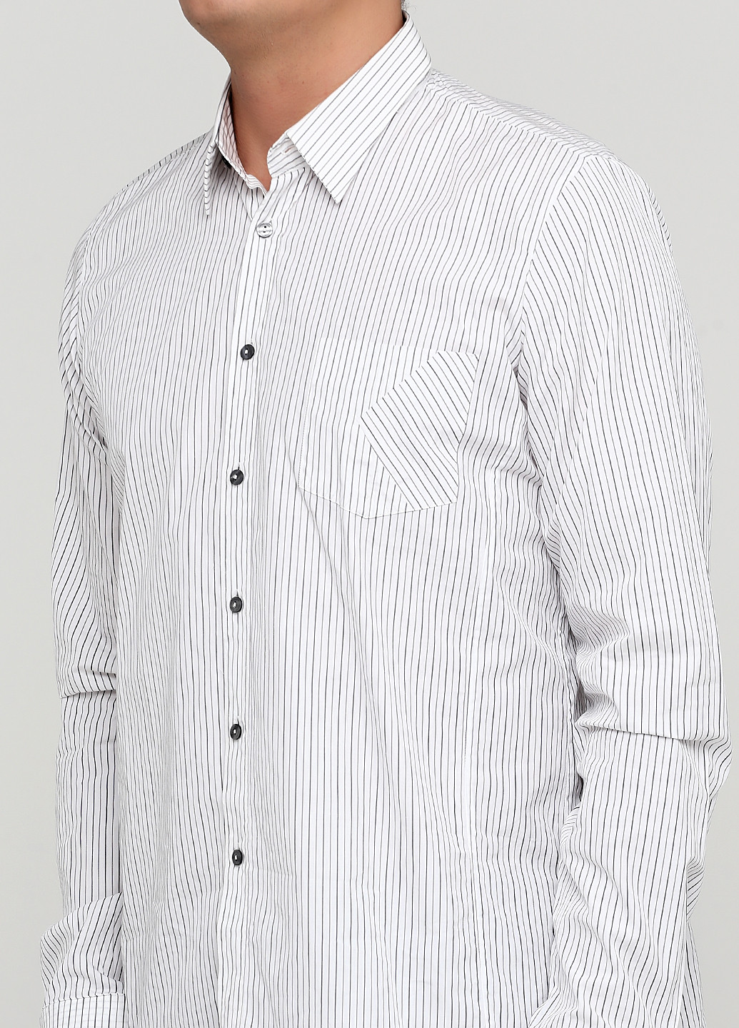 Белая кэжуал рубашка в полоску Karl Lagerfeld