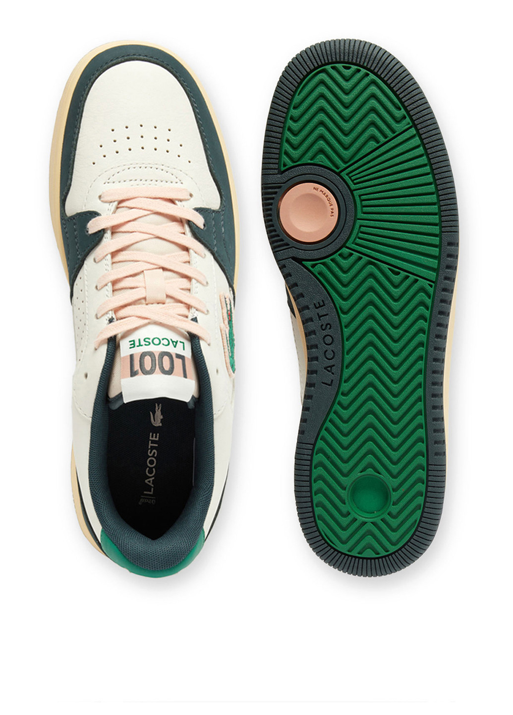 Белые демисезонные кроссовки Lacoste L001 Set