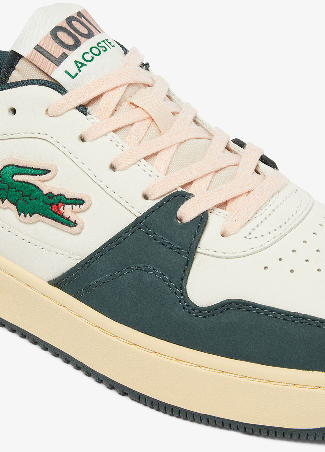 Белые демисезонные кроссовки Lacoste L001 Set